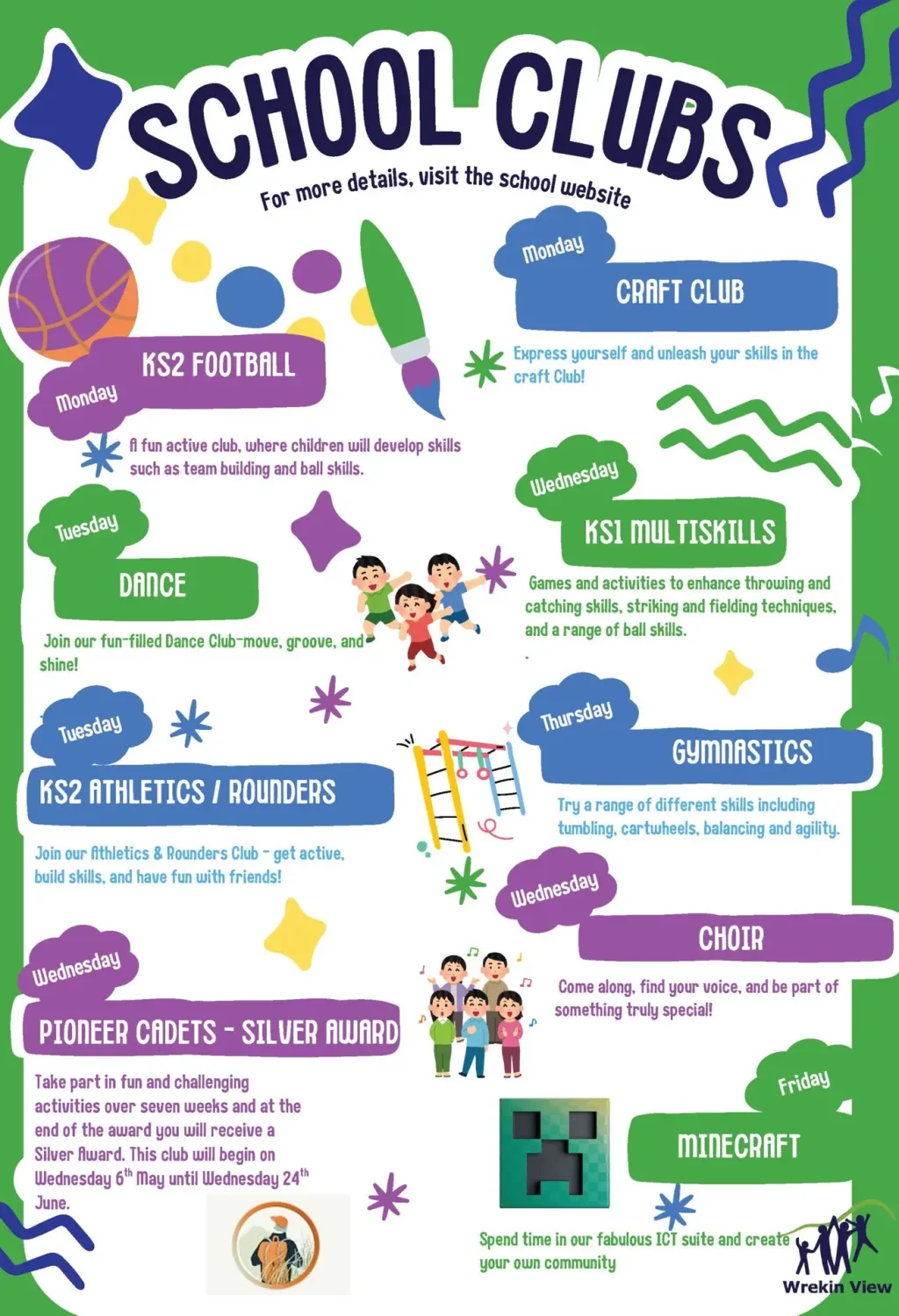 School Clubs Poster Summer 2026 (1) Page 1